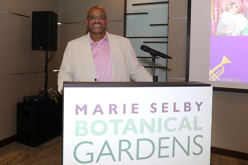Charles Whitfield gives a welcome speech and introduction at Taste of New Orleans on Oct. 11.