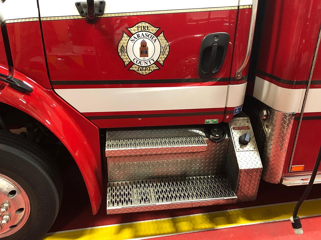 Shots struck a Sarasota County Fire Department ambulance in 2019.