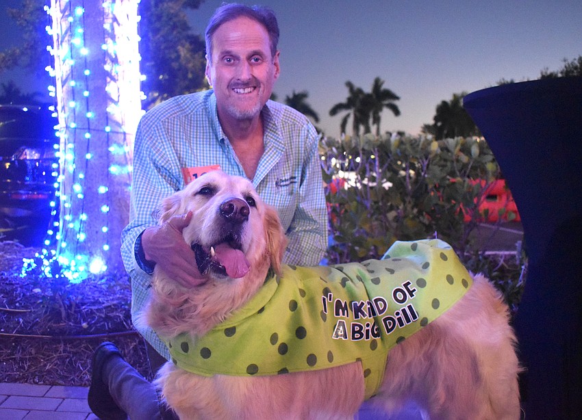 Lakewood Ranch's Dave Becker dressed his 7-year-old golden retriever Bruce
as a pickle because he's 
