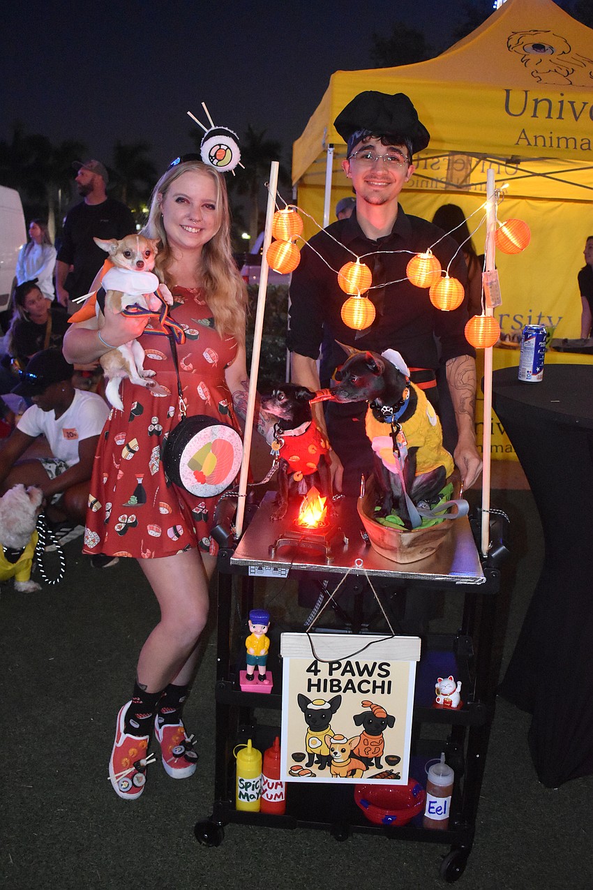 Madi Sparks and Ocean Wolf traveled from Zephyrhills to be part of the competition. With three chihuahuas named Bagel, Pepper and Buster, they presented a mobile restaurant 