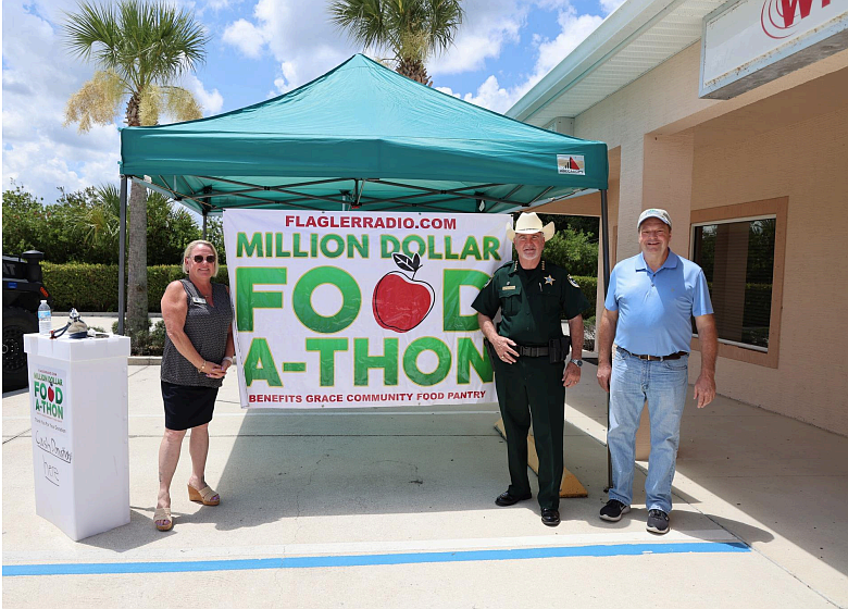 The Grace Community Food Pantry in partnership with Flagler Broadcasting
will conduct the fourth annual Million Dollar Food-a-Thon on Nov. 7, live on WNZF Radio. Courtesy photo