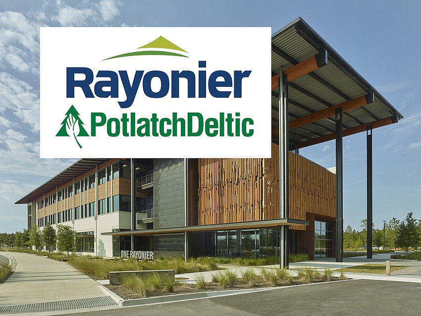 Wildlight-based Rayonier Inc. says it is merging with Spokane, Washington-based PotlatchDeltic Corp. and moving the company's headquarters to Atlanta. The companies said they will maintain “significant regional offices” in Wildlight and Spokane. Above is Rayonier's Nassau County offices in Wildlight. Wildlight-based Rayonier Inc. says it is merging with Spokane, Washington-based PotlatchDeltic Corp. and moving the company's headquarters to Atlanta. The companies said they will maintain “significant regional offices” in Wildlight and Spokane. Above is Rayonier's Nassau County offices in Wildlight.