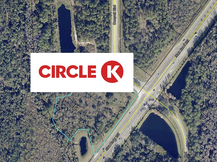 A Circle K gas station and convenience store is planned at Florida 207 and Deerpark Boulevard about a half-mile southwest of  Interstate 95.