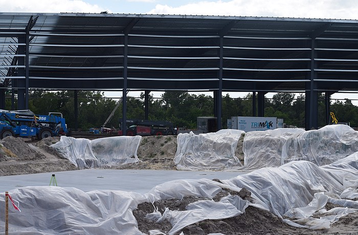 The Athletics and Aquatics Center at Premier Sports Campus North is pictured Oct. 17 under construction. Soon to offer the only long-course pool in Lakewood Ranch, it figures to be the main destination for the area's top swimming talents.