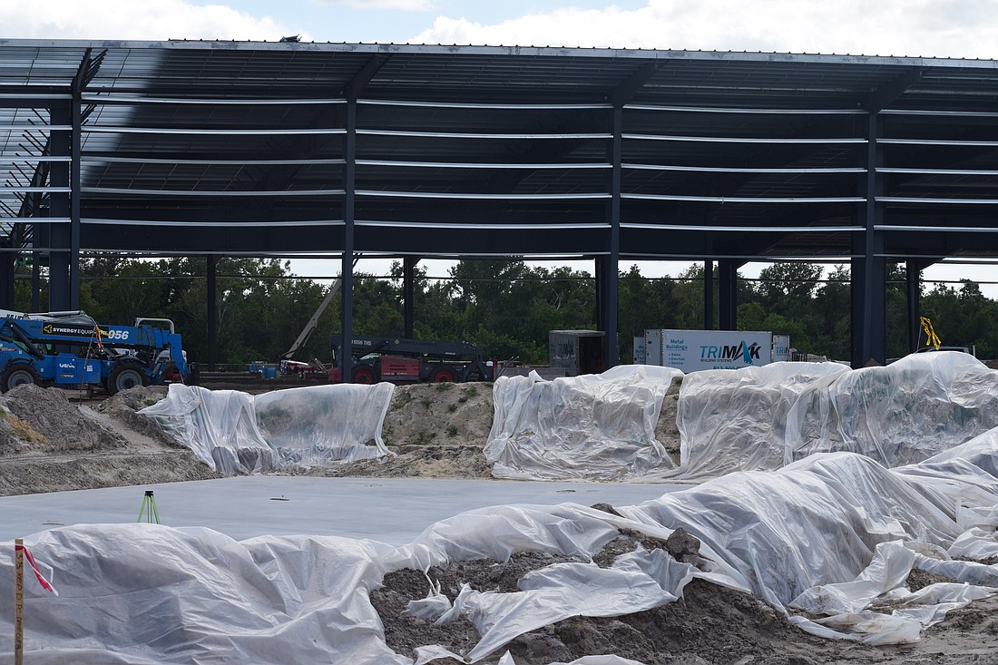 The Athletics and Aquatics Center at Premier Sports Campus North is pictured Oct. 17 under construction. Soon to offer the only long-course pool in Lakewood Ranch, it figures to be the main destination for the area's top swimming talents.