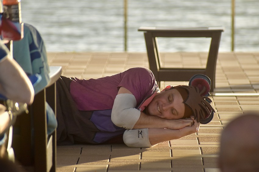 Billy Lyons plays the sleepy dormouse.