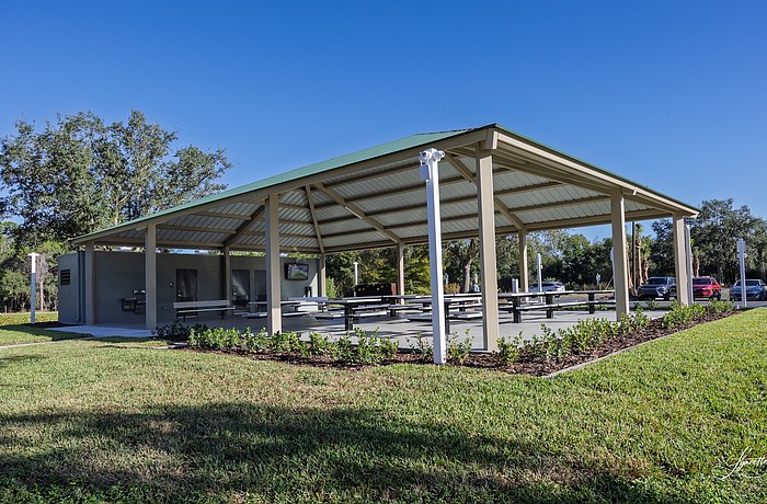 The new pavilion and restrooms at Greenbrook Adventure Park are open to the public.