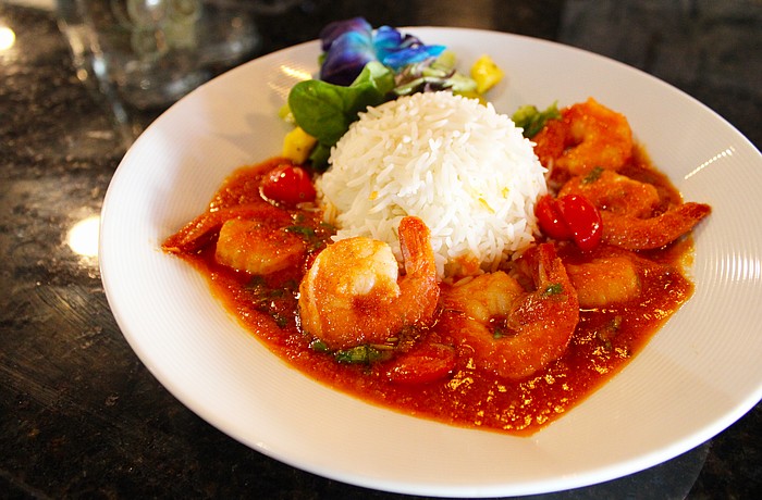 Pepper shrimp is just one of many cross-cultural dishes popular in Trinidad and Tobago and available on the menu at Flambo, the newest restaurant to open on St. Armands Circle.
