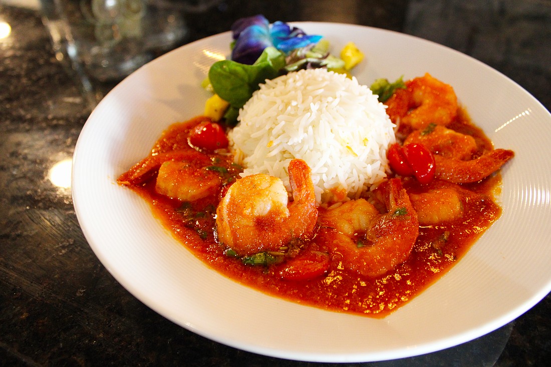 Pepper shrimp is just one of many cross-cultural dishes popular in Trinidad and Tobago and available on the menu at Flambo, the newest restaurant to open on St. Armands Circle.