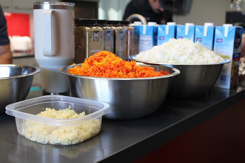 Through no small effort, the team at Longboat Fire Rescue Station 92 prepped plenty of aromatics for their award-winning chili recipe.