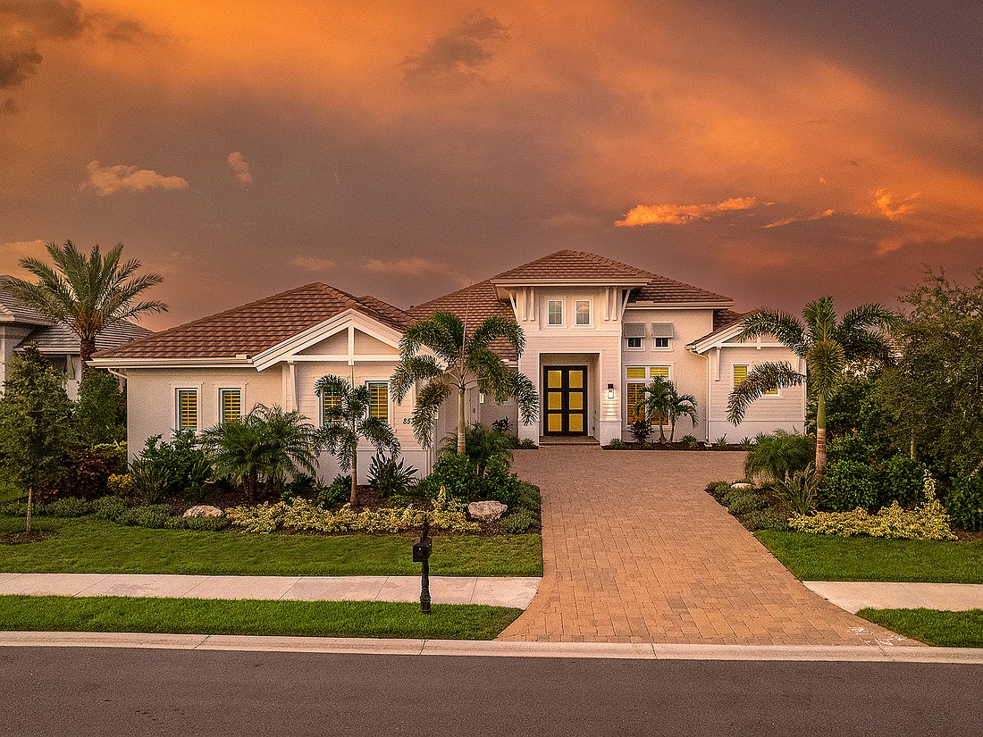 This Lake Club home at 8532 Pavia Way sold for $3.15 million. Built in 2023, it has four bedrooms, five-and-a-half baths, a pool and 4,162 square feet of living area.