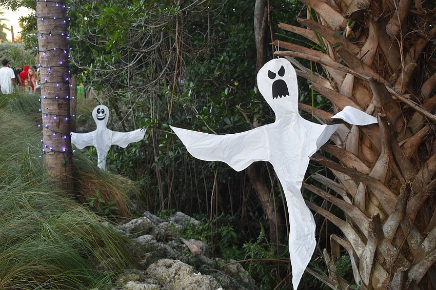 The event featured a not-so-haunted decorated trail.