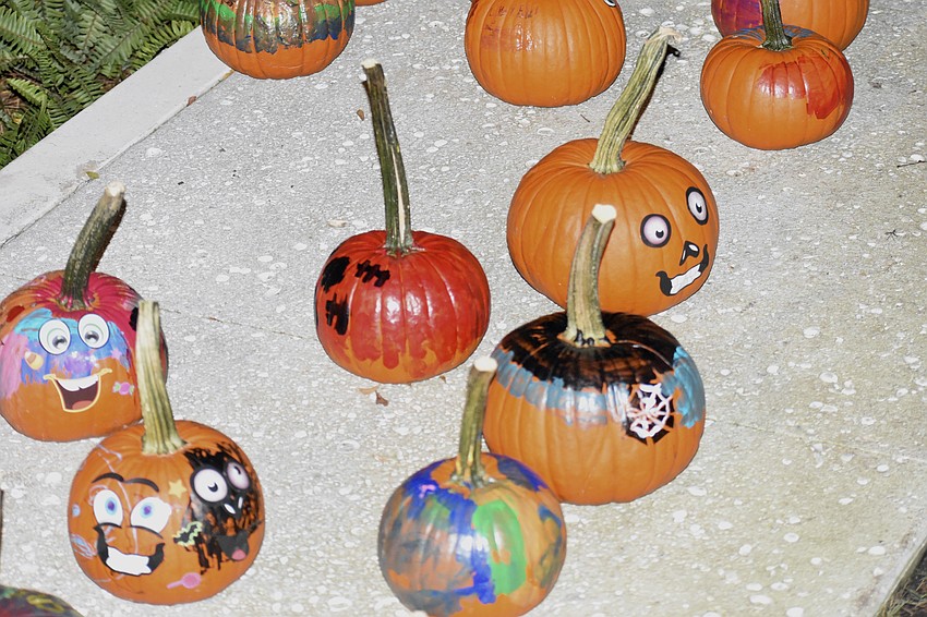 Kids had the opportunity to decorate their pumpkins from the pumpkin patch.