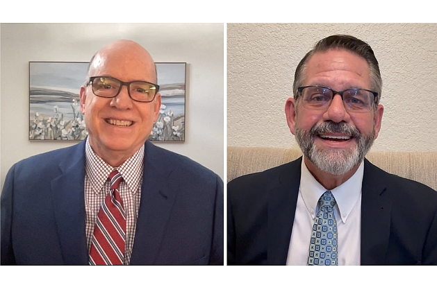 Palm Coast's two final city manager candidates: Carl Fraser of Wyoming [left] and Michael McGlothlin of Florida [right]. Images courtesy of Palm Coast