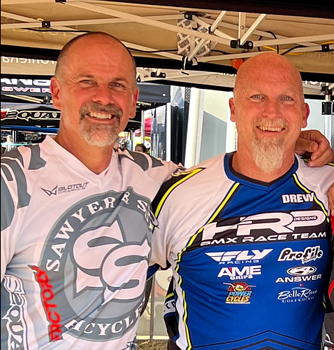 BMX racers Drew Motley (right) and Tom Johnson. Courtesy photo