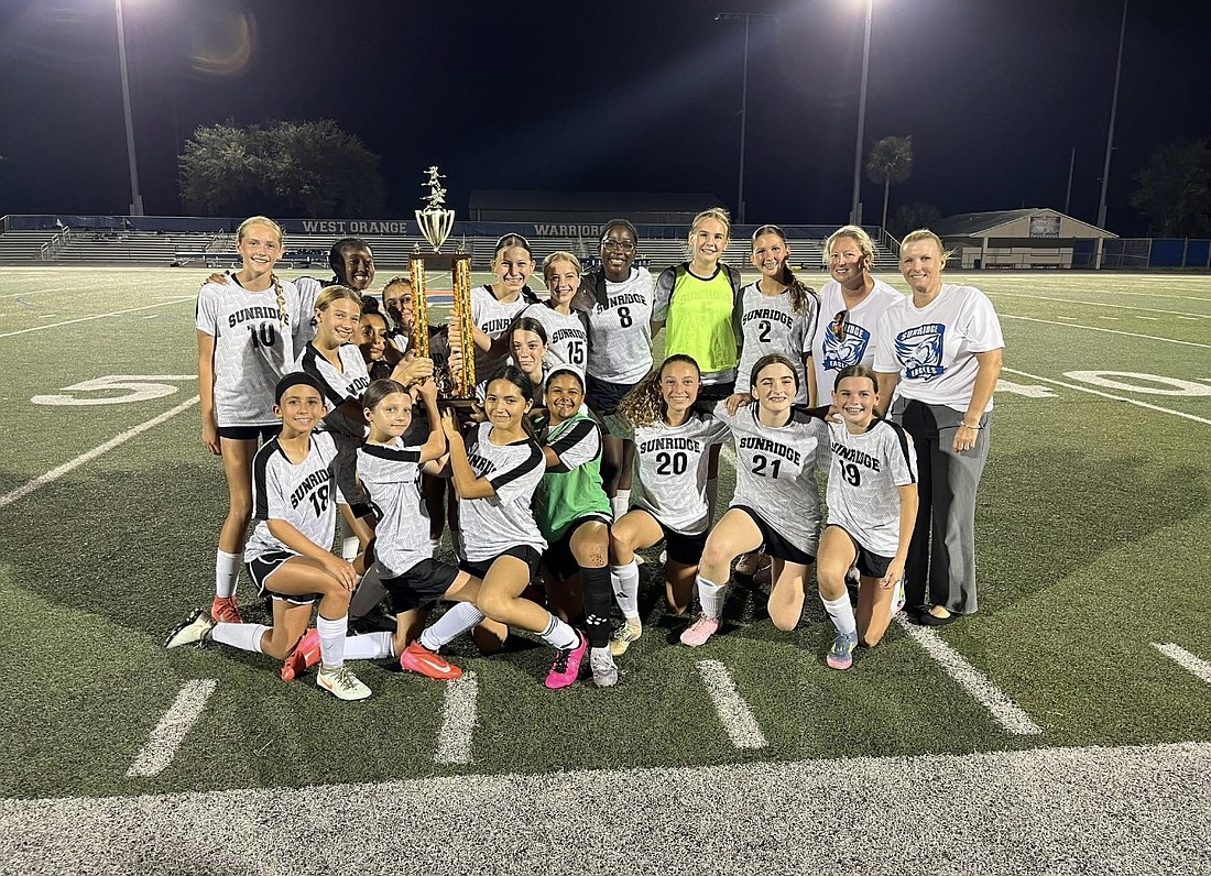 SunRidge Middle School’s girls soccer team won the 2025-2026 middle school championship.