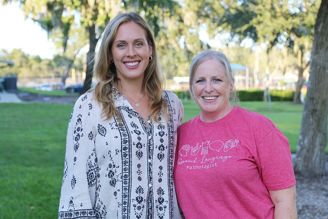 Speech Language Pathologists Kara Heckerman and Sara Ambrosio. Photo by Jarleene Almenas