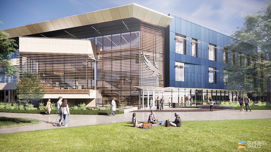 The University of North Florida is building a new Student Success Center near the Thomas G. Carpenter Library and the Fine Arts Center.