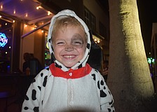 After a fun filled night at Boo Fest on Lakewood Ranch Main Street, Bradenton's Lennox Craig, 3, is all smiles dressed as one of the 101 dalmations.
