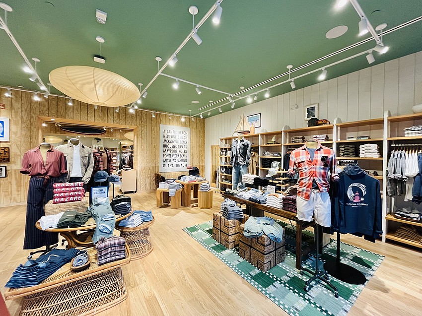 Faherty at St. John's Town Center says it “offers an inspired selection, from soft-washed button-downs and vintage‑inspired tees to all-season layers and eco-conscious swimwear, all designed for effortless style and enduring comfort.”