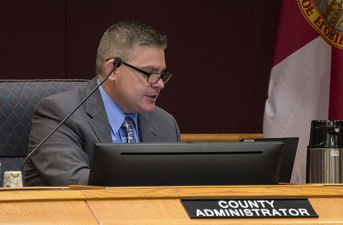 Sarasota County Administrator Jonathan Lewis' compensation package including salary, benefits and pension contribution is $460,000.