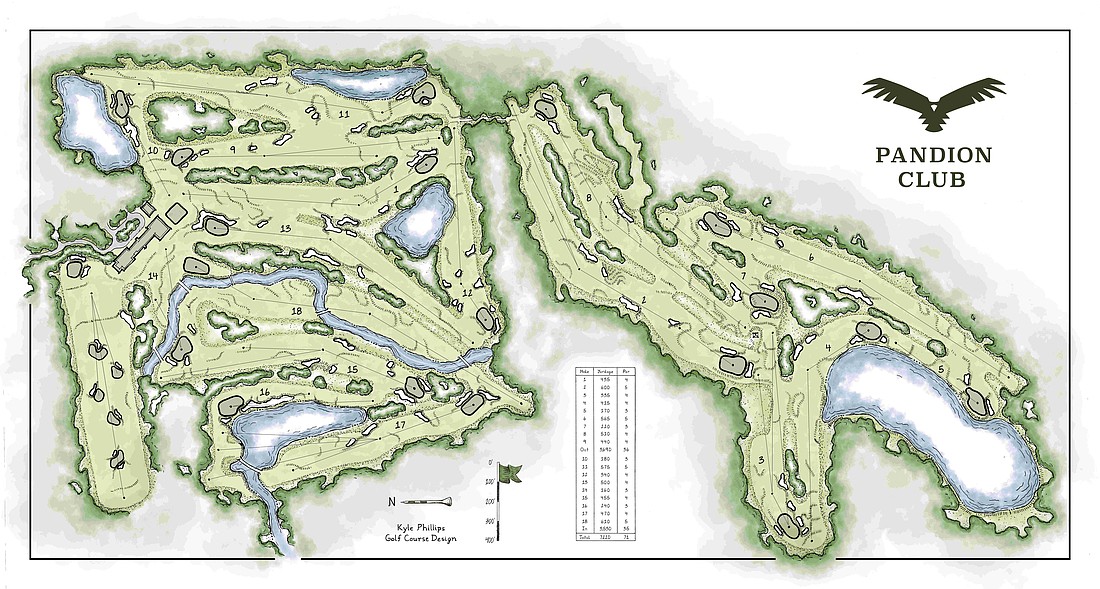 A rendering of the planned Pandion Club course.