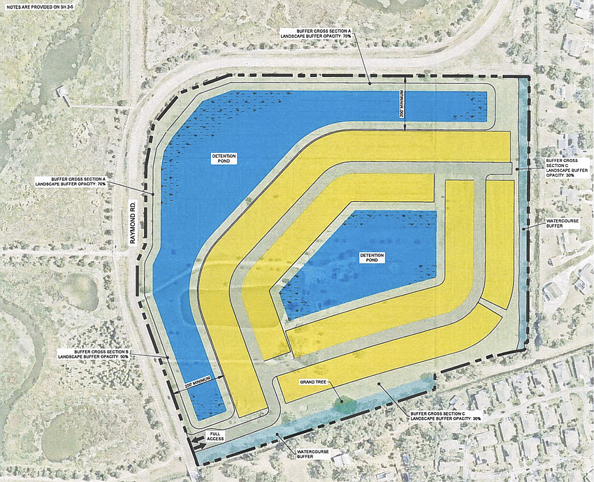 Among the most visible differences in the revised development plan was the extension of the water feature across the north side of the property and elimination of an access point there.