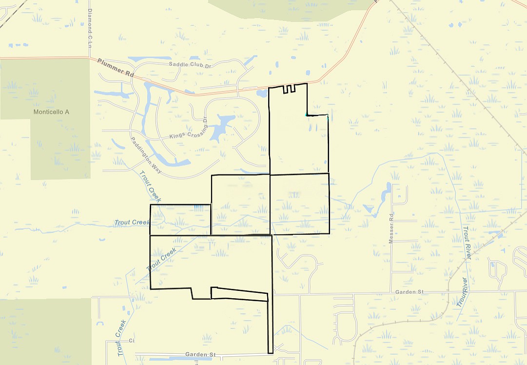 A real estate developer bought about 695 acres in Northwest Jacksonville on Oct. 15 for $12.5 million. The property is accessible from Garden Street on the south and Plummer Road on the North. The bulk of the property is south of the Jacksonville Ranch Club.