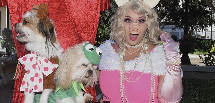 Mushu and Emmett dressed as Kermit and Fozzie, while Teagan Nickols dressed as Miss Piggy, claiming eighth place.