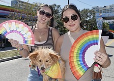 Jordan Sacks, Brooke Strickland, and Coast hang out at the event.