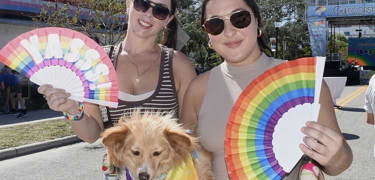 Jordan Sacks, Brooke Strickland, and Coast hang out at the event.