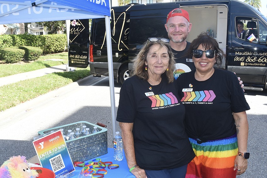 Pamela Peters, Paul Raker and Helen Lujan of the YMCA represented one of the vendors present.