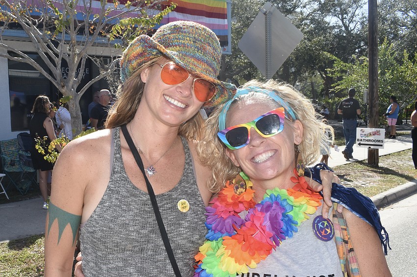 Martha Robinson and Angie Propst, from the Village of the Arts in Manatee County, came to the event in support.