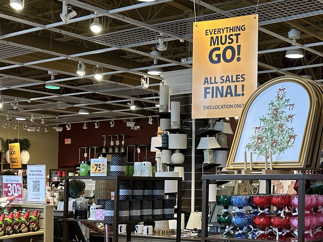 Clearance signs are up at Kirkland’s at 4870 Big Island Drive, Unit 6, in The Markets at Town Center.