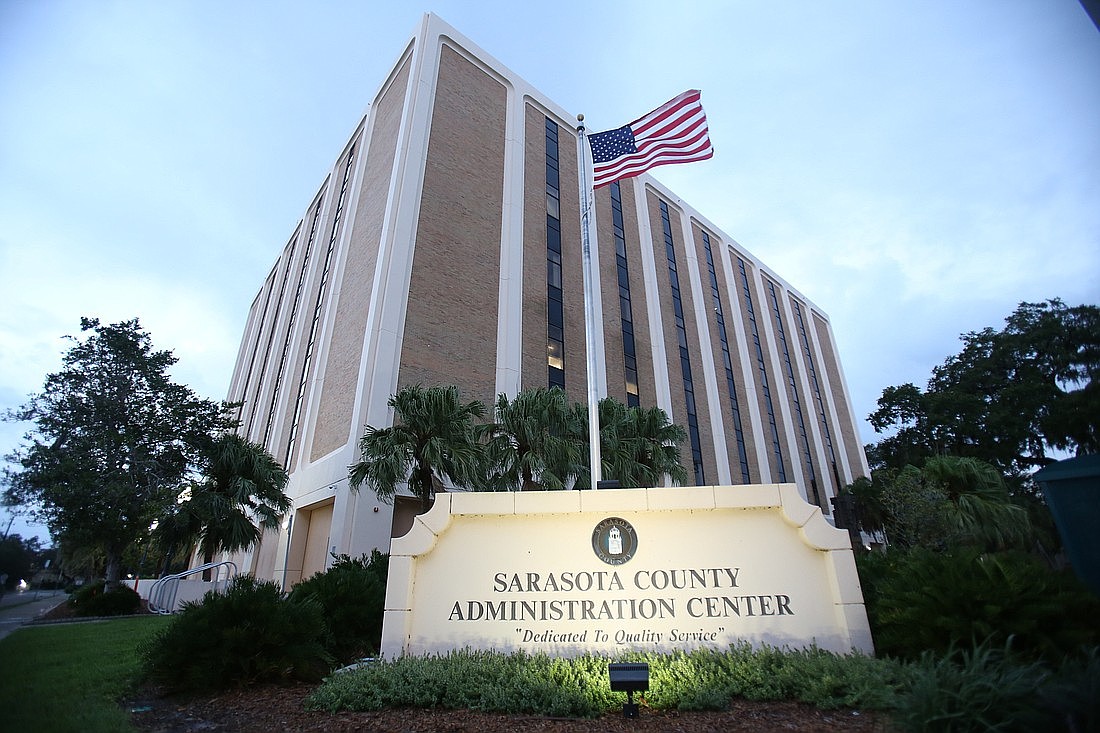The Sarasota County Administration Center at 1660 Ringling Blvd. closed Oct. 24.