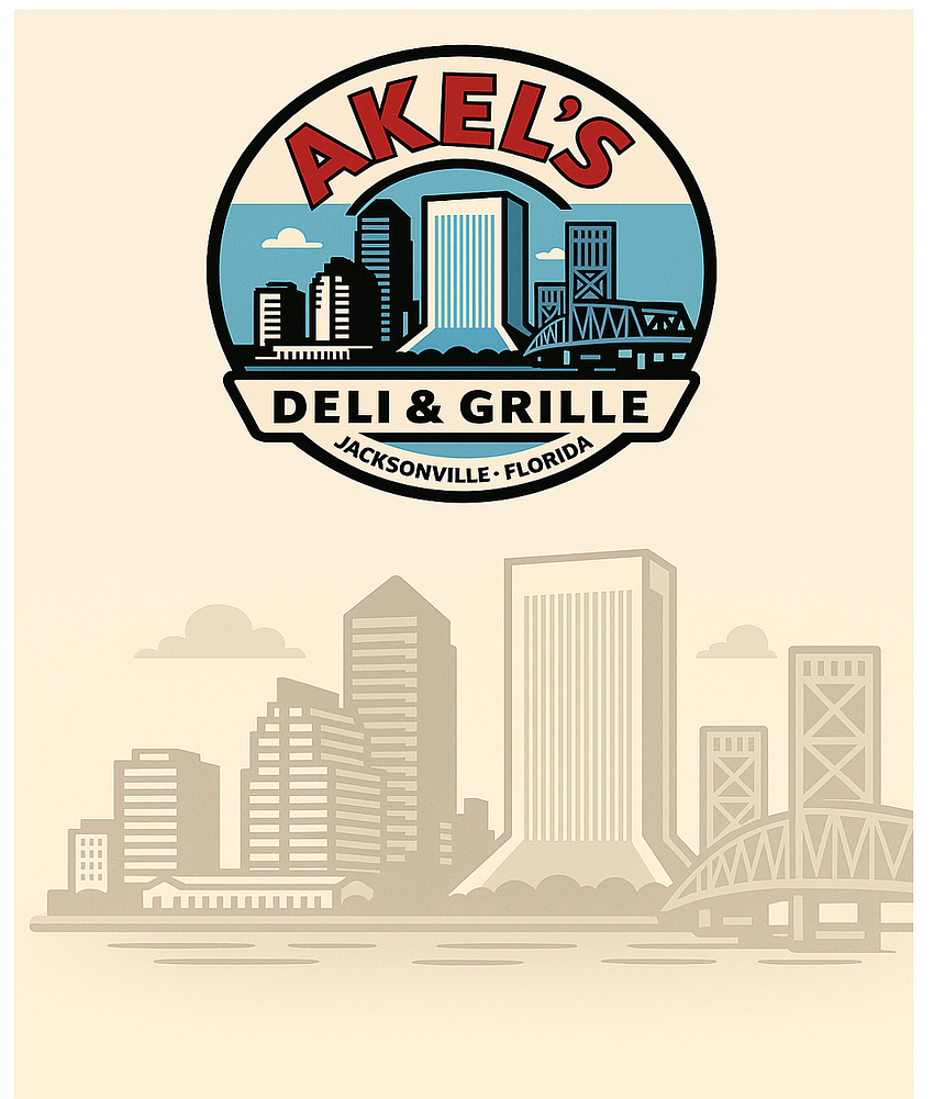 The logo for Akel's Deli & Grille.