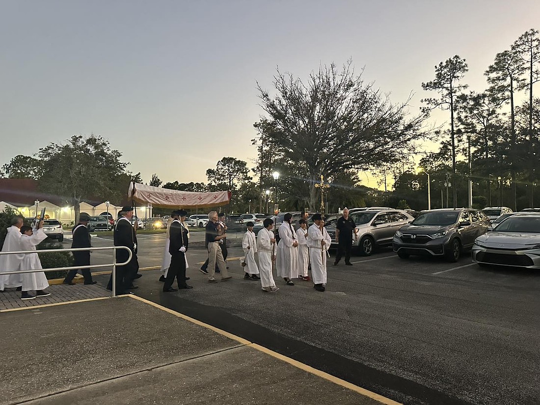 St. Elizabeth Ann Seton Church recently celebrated its patron saint with a special mass, a candlelight procession and an Adoration of the Blessed Sacrament. Courtesy photo