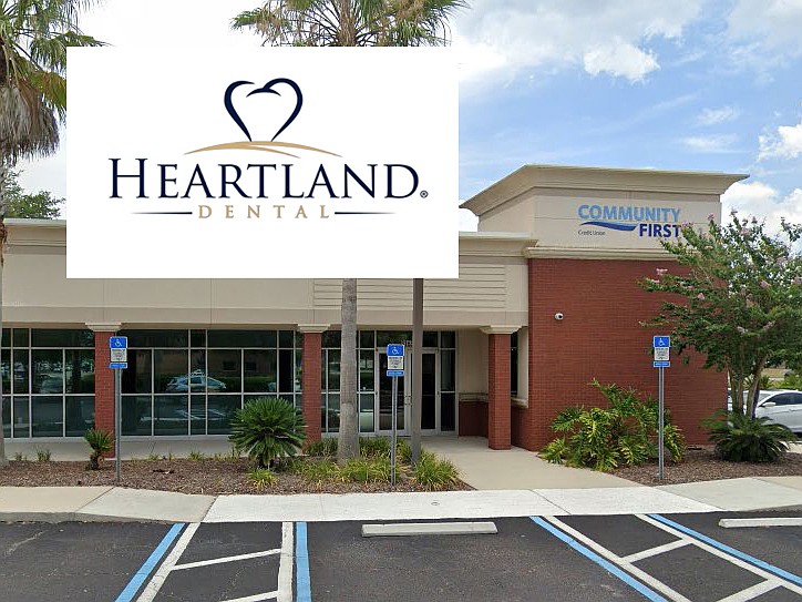 Heartland Dental plans to transform the former Community First Credit Union at 8165 Point Meadows Way into an office and clinic.