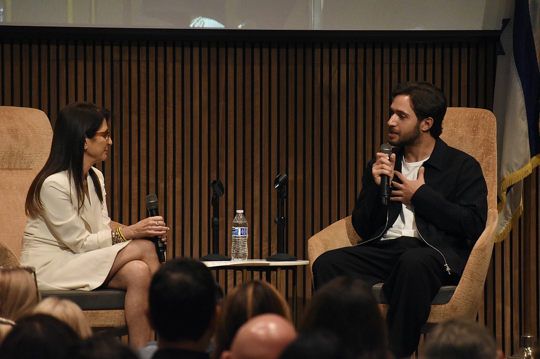 Gisele Pintchuck leads a Q&A session with Omer Shem Tov.