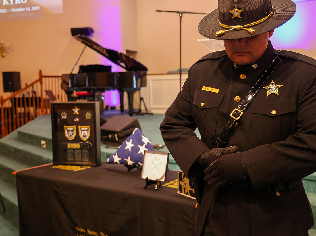 The memorial service for Flagler County Sheriff's Office's K-9 Kyro. Courtesy photo