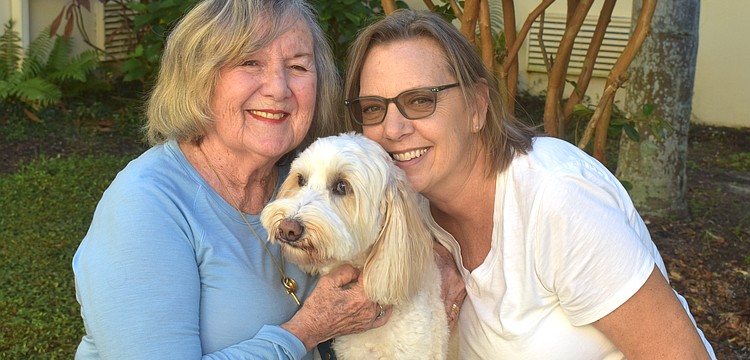 Despite their 30 year age difference, Marge DeSimone and Courtney Barr have become great friends and share a deep love for Nikki, Barr's 7-year-old Bordoodle. They compete in dock diving to keep all of the "Three Musketeers," as Barr said, active and engaged.