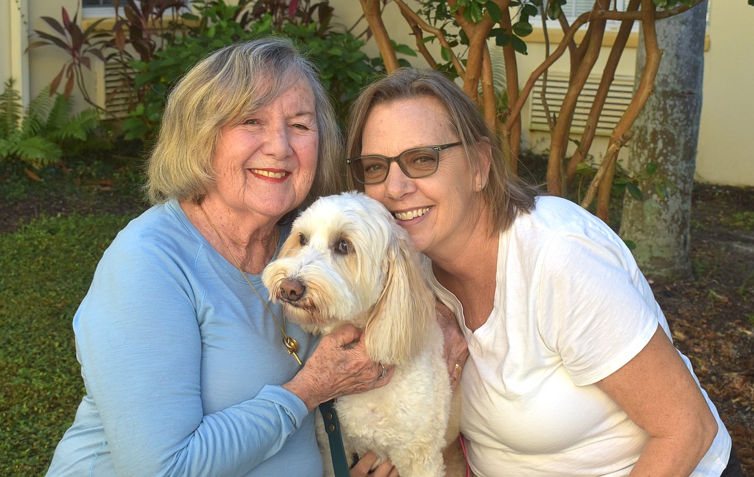Despite their 30 year age difference, Marge DeSimone and Courtney Barr have become great friends and share a deep love for Nikki, Barr's 7-year-old Bordoodle. They compete in dock diving to keep all of the "Three Musketeers," as Barr said, active and engaged.