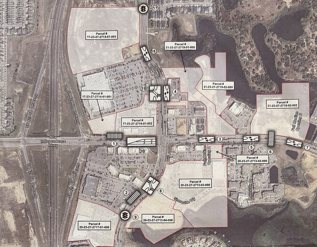 Overview of the changes Orange County proposed to make to Hamlin Town Center.