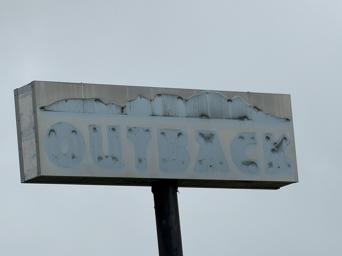 The sign was down Oct. 28 at the closed Outback Steakhouse at 3760 S. 3rd St. in Jacksonville Beach.