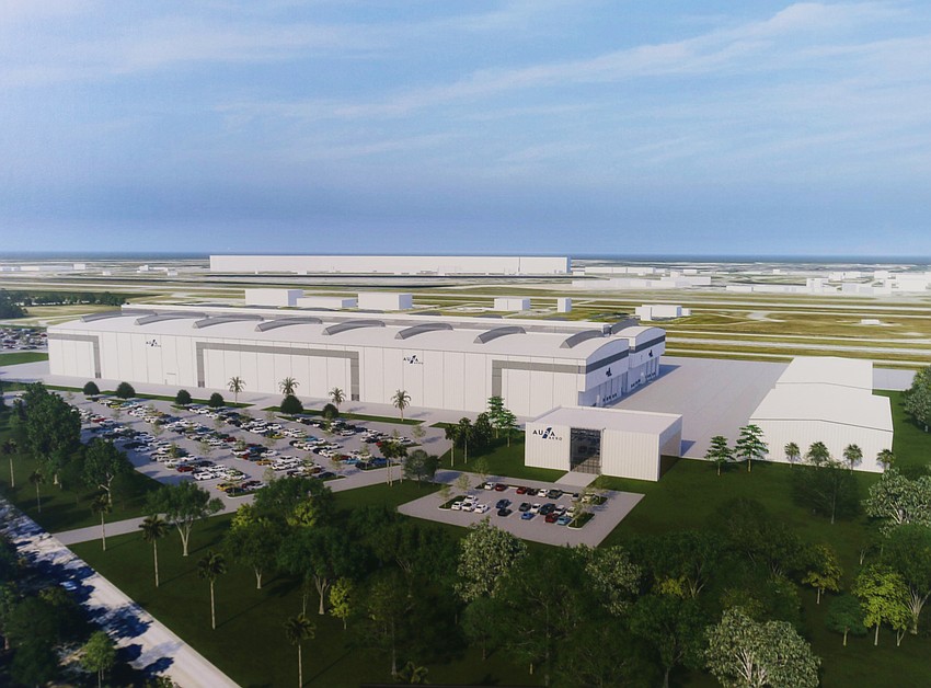 Aura Aero plans to open a 500,000-square-foot assembly line in 2028 for its 19-seater aircraft ERA, aiming to be the world's first company to manufacture a hybrid-electric regional aircraft. Courtesy of Aura Aero