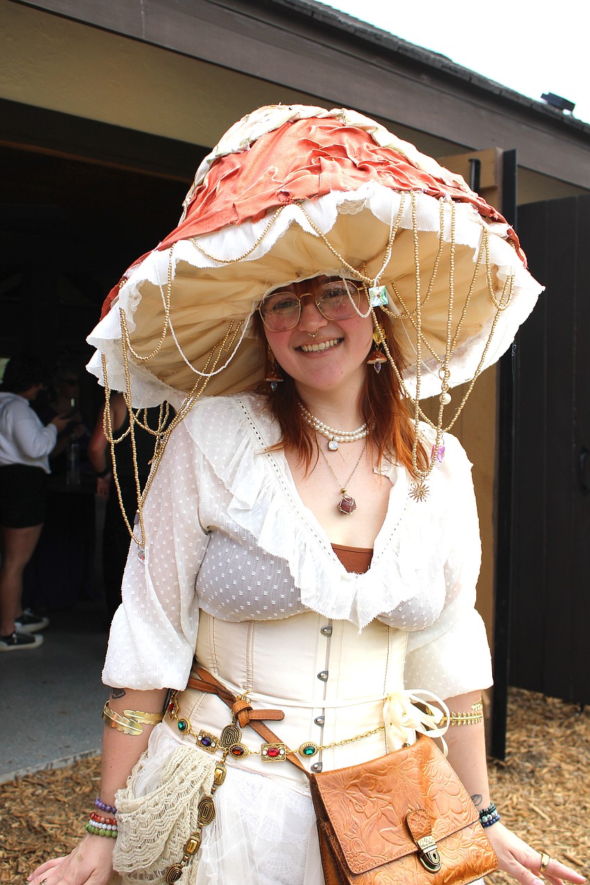Pasco County's Sarah Burkart says she loves to be overtheatrical in any way she can. That includes creating her Inky cap mushroom inspired look, which took her 100 hours to perfect.