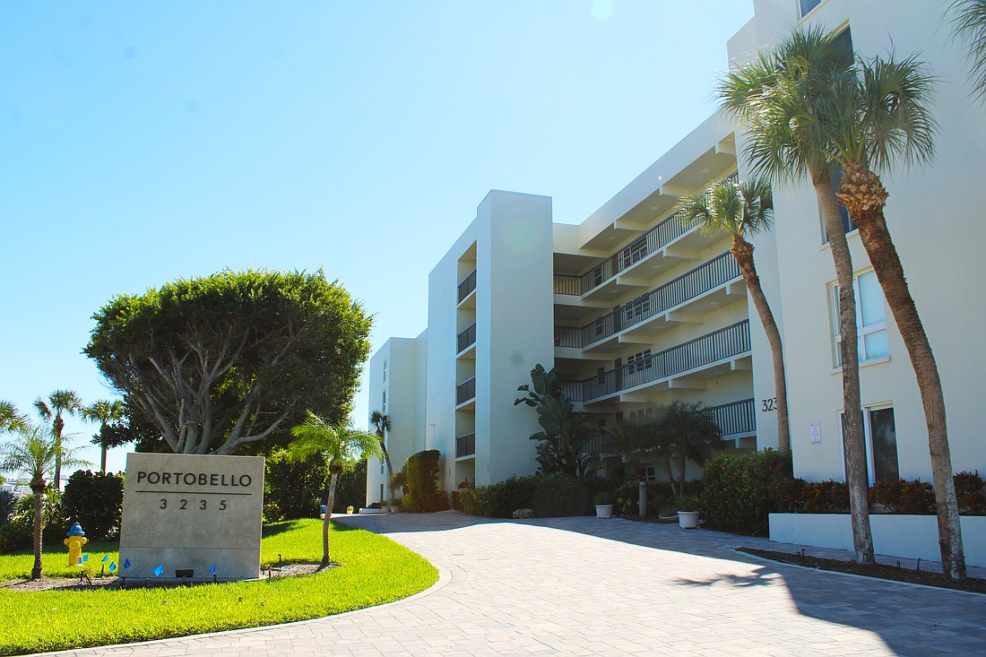 The Portobello Unit A-203 condominium at 3235 Gulf of Mexico Drive sold for $1.02 million.