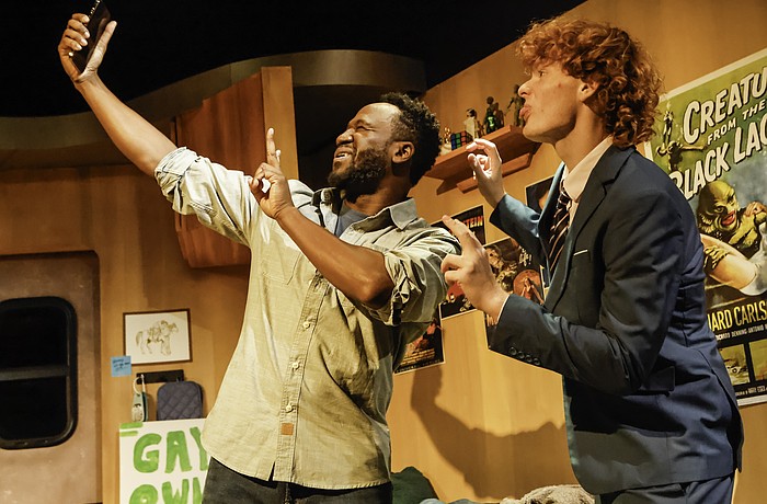 Jon Joseph Gentry and Tyler Gevas star in "Monsters of the American Cinema," which runs through Dec. 7 at Urbanite Theatre.