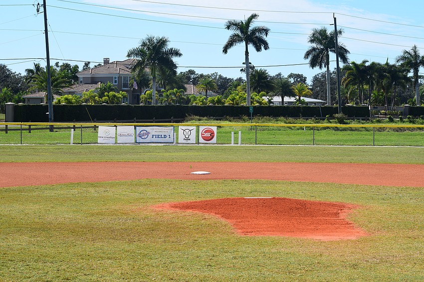One of the fields at Twin Lakes Park is pictured from home plate.