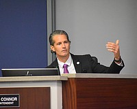 Superintendent of Schools Terry Connor speaks on the district's plans to maximize utilization.